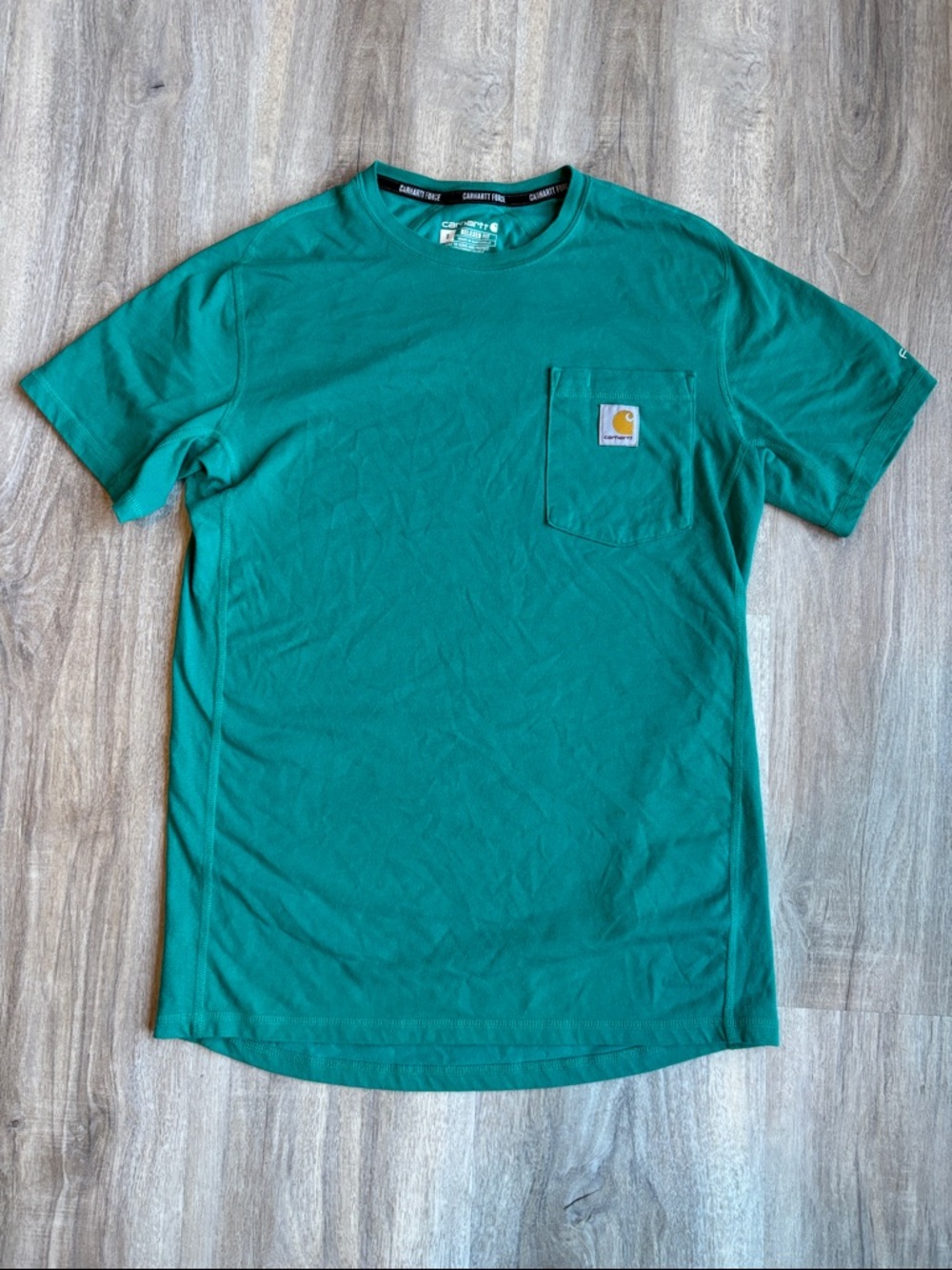 Carhartt Like New Small Men’s Force Short-Sleeve Pocket Tee - Teal/Dragonfly